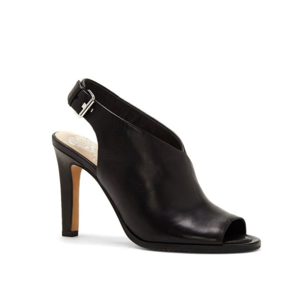 Vince Camuto Nattey Leather Peep Toe Slingback NWOT